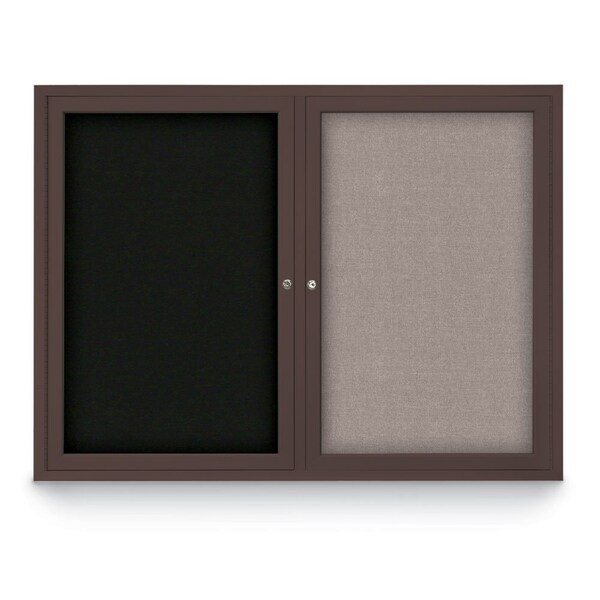 United Visual Products Corkboard, Synthetic Forbo/ Blck, 24"x 36" UV402-BLACK-FORBO - main